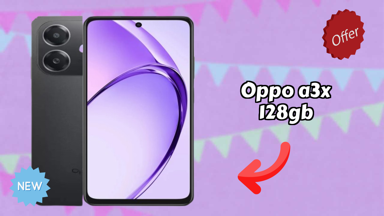 OPPO A3X 128GB Display Technology: 6.67 Inches (16.94 Cm) Screen