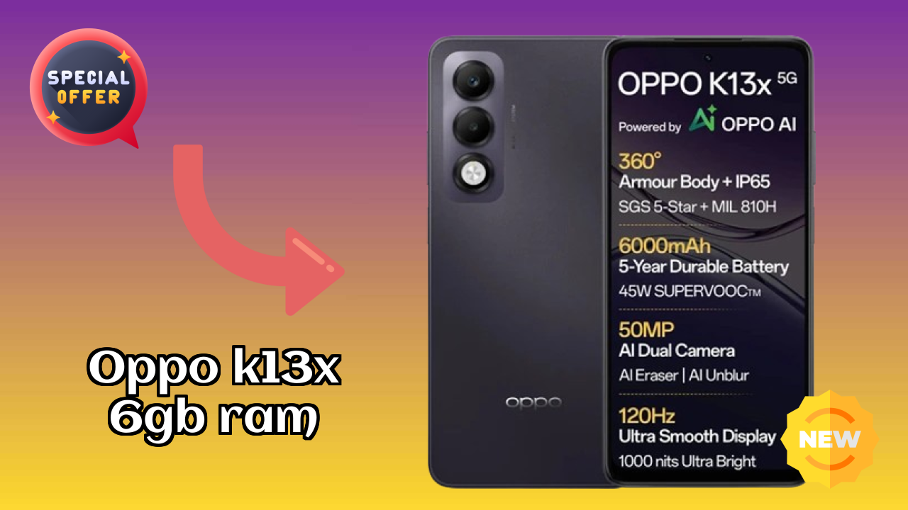 OPPO K13x 6GB RAM Performance: 6 GB RAM Gaming Tested