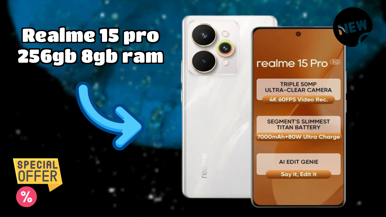 Realme 15 Pro 256GB 8GB RAM Display Size: 6.8 Inches (17.27 Cm) Screen Quality